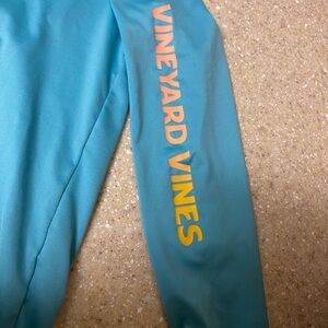 Vineyard Vines Blue Shirt with Orange Logo